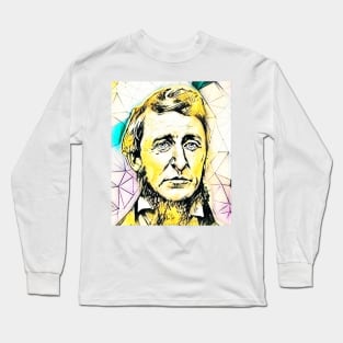 Henry David Thoreau Portrait | Henry David Thoreau Artwork 2 Long Sleeve T-Shirt